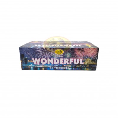 Kembang Api Wonderful Cake 0.8 Inch 188 Shots - GE08188